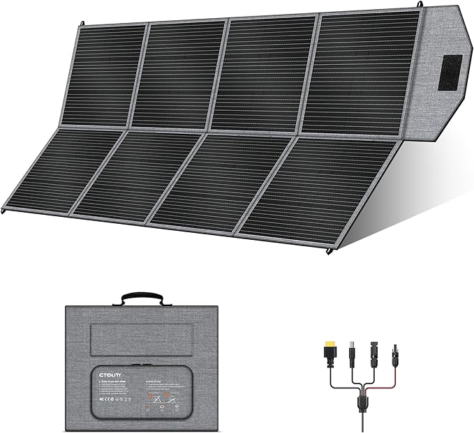 400w Portable Solar Panel - Foldable Solar Panel Charger for Power Station Camping RVs Off Grid