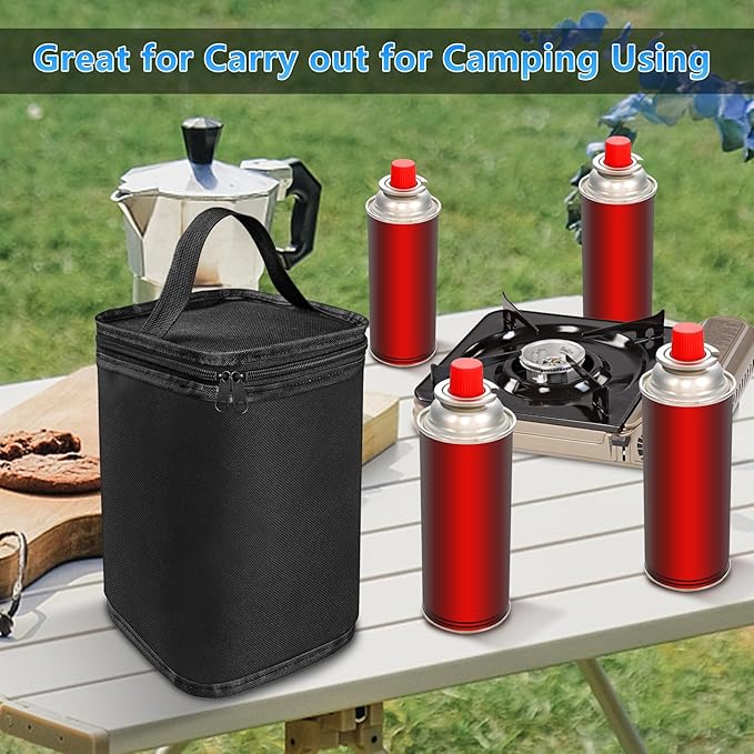 Mini Fuel Cylinder Storage Bag, Butane Fuel Canister Cover,Gas Tank Protective bag, Easy to Carry