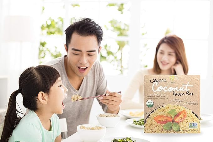 Healthee Organic Brown Rice, Gluten Free, Fully Cooked and Ready-to-Eat, USDA Certified Organic