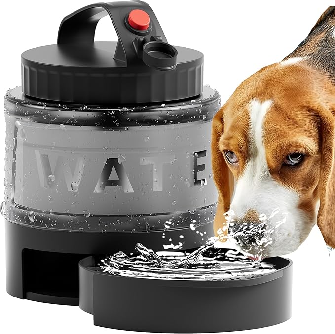 Portable Dog Water Bottle, 54oz Large Travel Water Bowl Dispenser for Dogs Camping Beach Walking