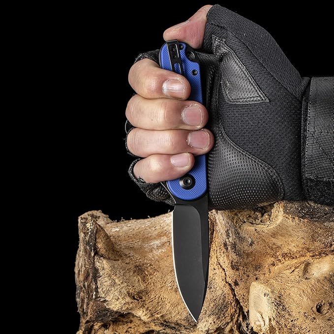 CIVIVI Folding Pocket Knife, 2.96" D2 Blade G10 Handle, Elementum Liner Lock Flipper Knife with