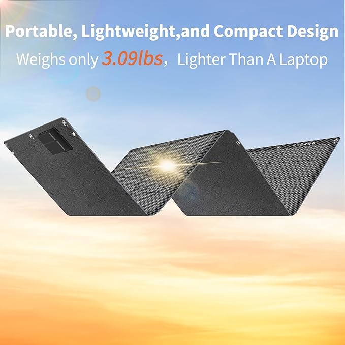 N-Type 16BB 60W Portable Solar Panels NextGen Foldable Solar Panel Charger Kit 25% Efficiency with
