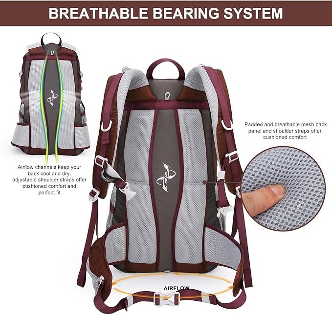 MOUNTAINTOP 25L/40L Hiking Backpack,Lightweight Travel Backpack for Men Women Outdoor Backpacking