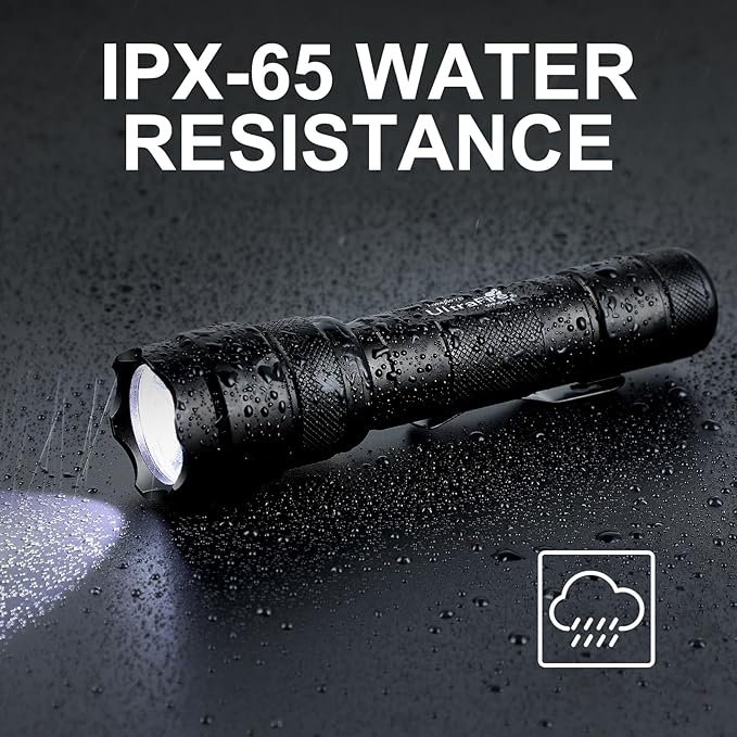 ULTRAFIRE WF-502B LED Tactical Flashlight, 5 Modes 1000 High Lumens Flashlight Torch with Duty Belt
