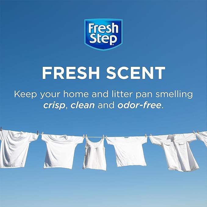 Fresh Step Cat Litter Crystals in Fresh Scent - Cat Litter Box Deodorizer - Combats Odors and