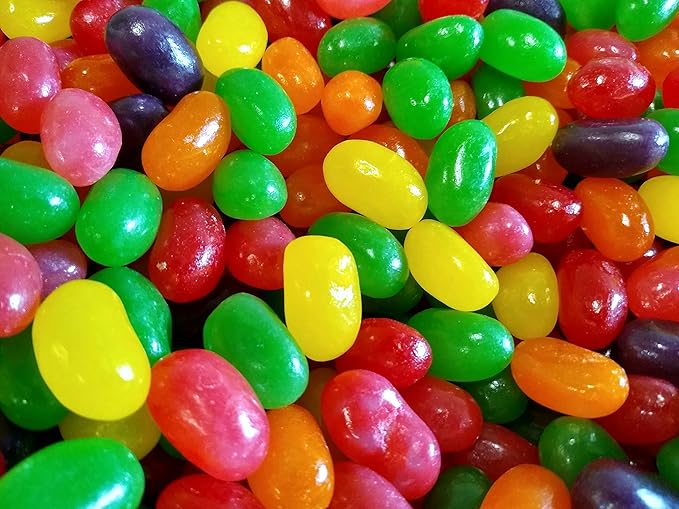 Jumbo Assorted Jelly Beans - 1 lb of Fresh Delicious Extra Large Strawberry Cherry Lemon Lime Grape