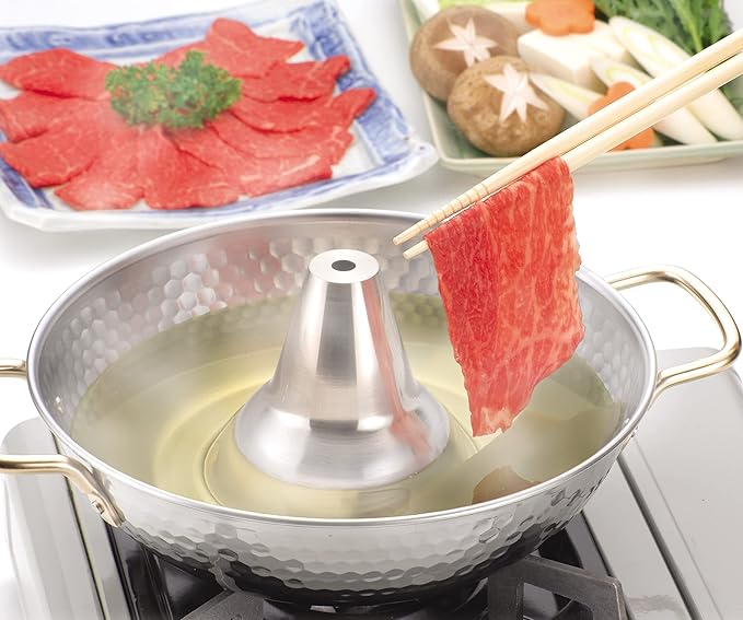 Pearl Metal Warakuan HB-5969 Stainless Steel Shabu-shabu Pot, 10.2 inches (26 cm), Made in Japan