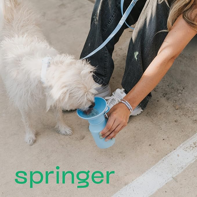 Springer Dog Water Bottle | Portable Travel Water Bottle Dispenser for Dogs | Dog Gift Seen on