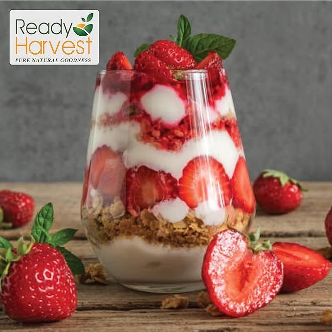 Ready Harvest Freeze Dried Strawberries - Full Can 24 Servings, 9 oz - 100% Natural, Healthy