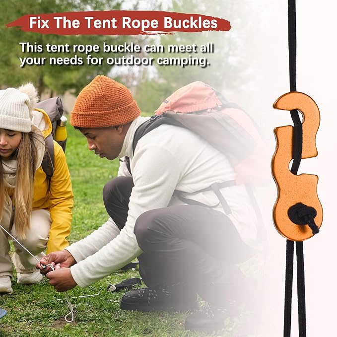 Rope Tensioner Aluminum Alloy [30PCS] - Guyline Cord Adjusters Use for Camping & Hiking & Picnic &