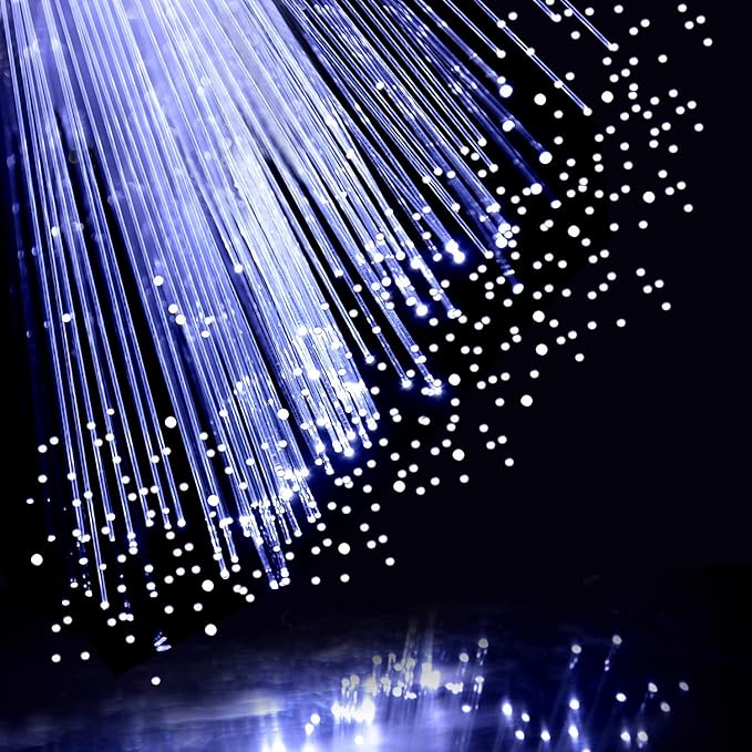 12 Pack White Glow Sticks Light Up Fiber Optic Stick Glow Wands Bulk with 3 Flashing Models for