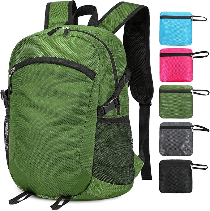 Small Hiking Daypack,15L Water-Resistant Hiking Backpack Packable Lightweight Travel Day Pack for