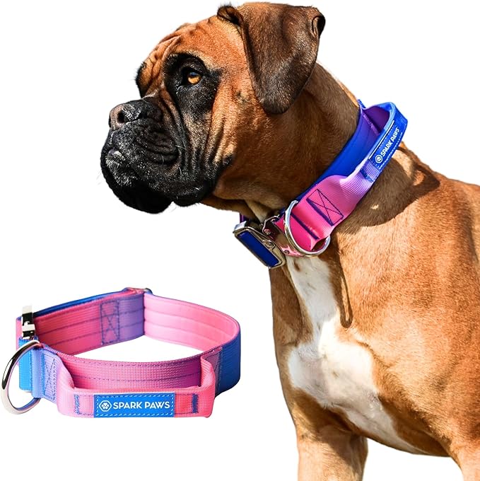 Spark Paws Tactical Dog Collar with Handle - Premium Quality Collar, Robust and Durable Design for