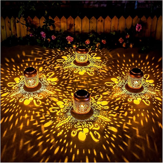 Octopus Solar Lanterns Outdoor Waterproof,Hanging Solar Lights Octopus Gifts for Women Men Metal