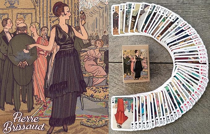 Pierre BRISSAUD Playing Cards (Poker Deck 54 Cards All Different) Vintage Retro Art Deco French