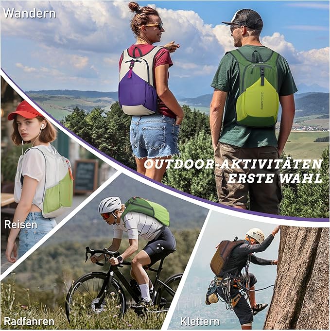 20L Small Hiking Backpack for Men Women Foldable Packable Back Pack Ultralight Hiking Daypack for