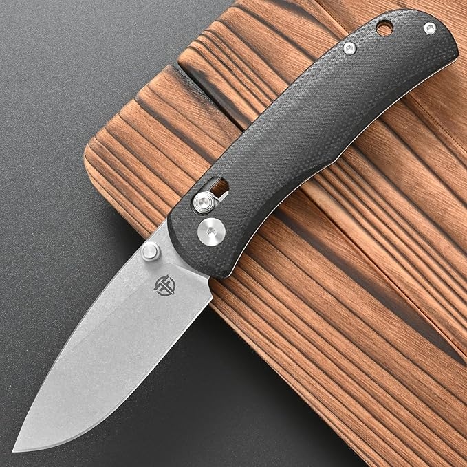 FF22 Folding Pocket Knife,VG10 Steel Blade Micarita Handle Full Tang Knife for Outdoor Activities