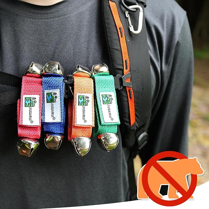 Outdoor Bear Bells for Hiking Safety: Bear Horn to Scare Bears Deterrent Devices for Dogs Biking