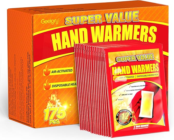 Hand Warmers Disposable 500/375/240/125/90/55/30 Pcs, Long-Lasting Up to 12 Hours for Warm Body
