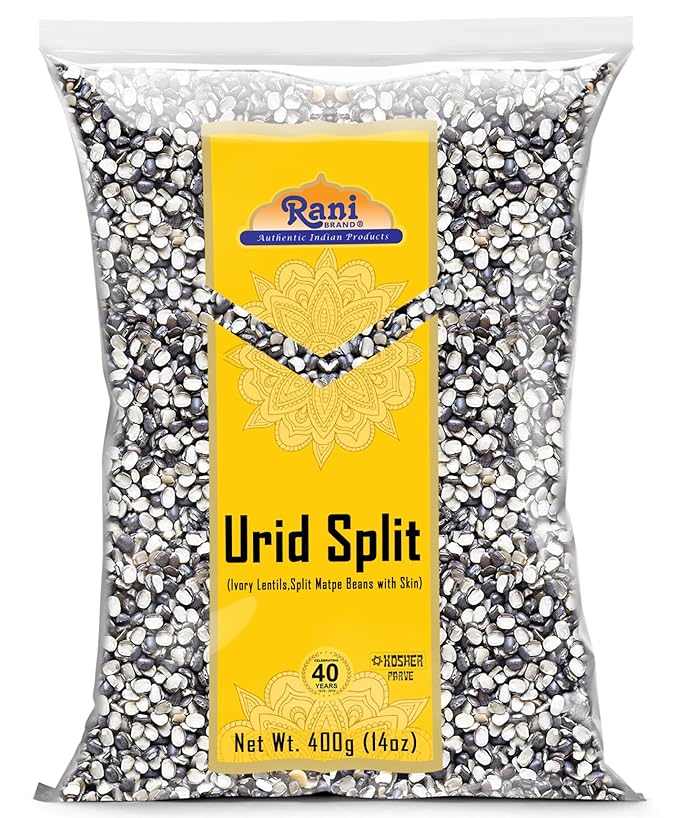 Rani Urid/Urad Split Chilka (Split Matpe Beans with Skin) Indian Lentils 14oz (400g) ~ All Natural