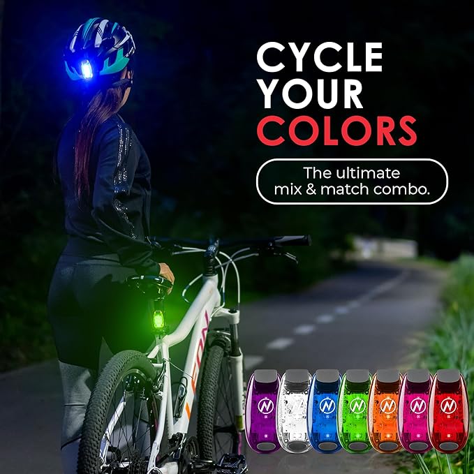 LED Safety Light (2 Pack) - Clip On Strobe/Running Lights for Runners, Dog, Bike, Walking, Boat