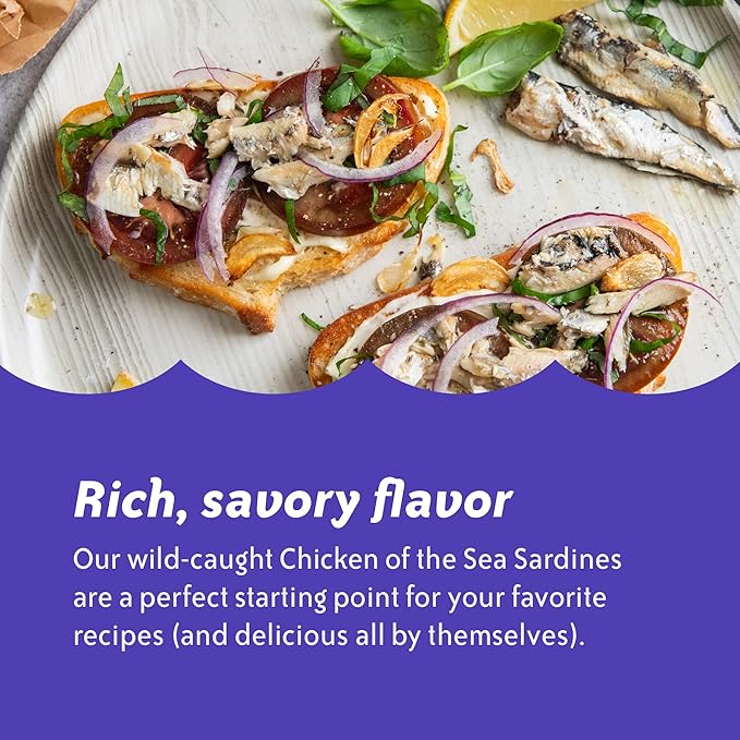 Chicken of the Sea Sardines in Mustard Sauce, 3.75 Ounce Can (Pack of 1), Wild Caught Canned