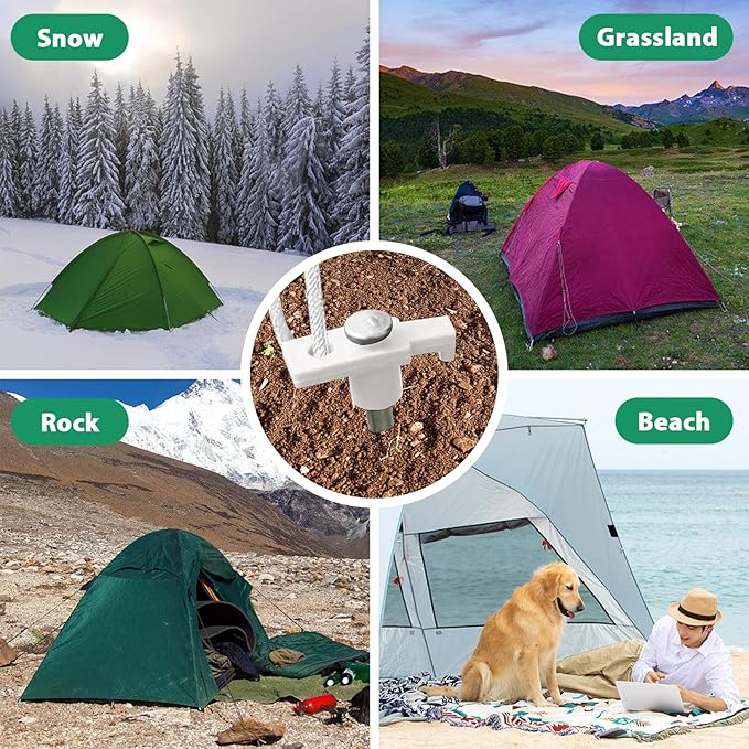 Eurmax USA Galvanized Non-Rust Camping Family Tent Pop Up Tent Stakes Canopy Anchors Heavy Duty