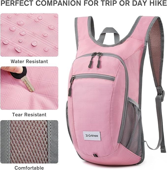 G4Free 10L/15L Hiking Backpack Lightweight Packable Hiking Daypack Small Travel Outdoor Foldable