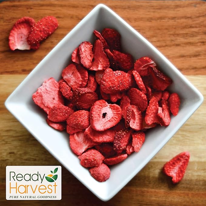 Ready Harvest Freeze Dried Strawberries - Full Can 24 Servings, 9 oz - 100% Natural, Healthy