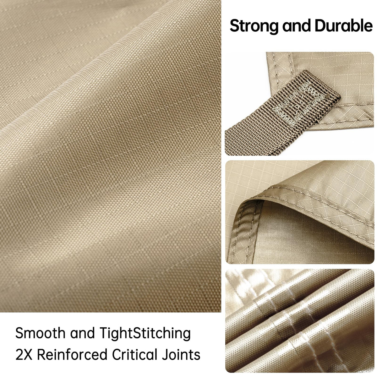 FREE SOLDIER Camping Tarp - 10 x 10.5ft, Waterproof, Beige - product view 6