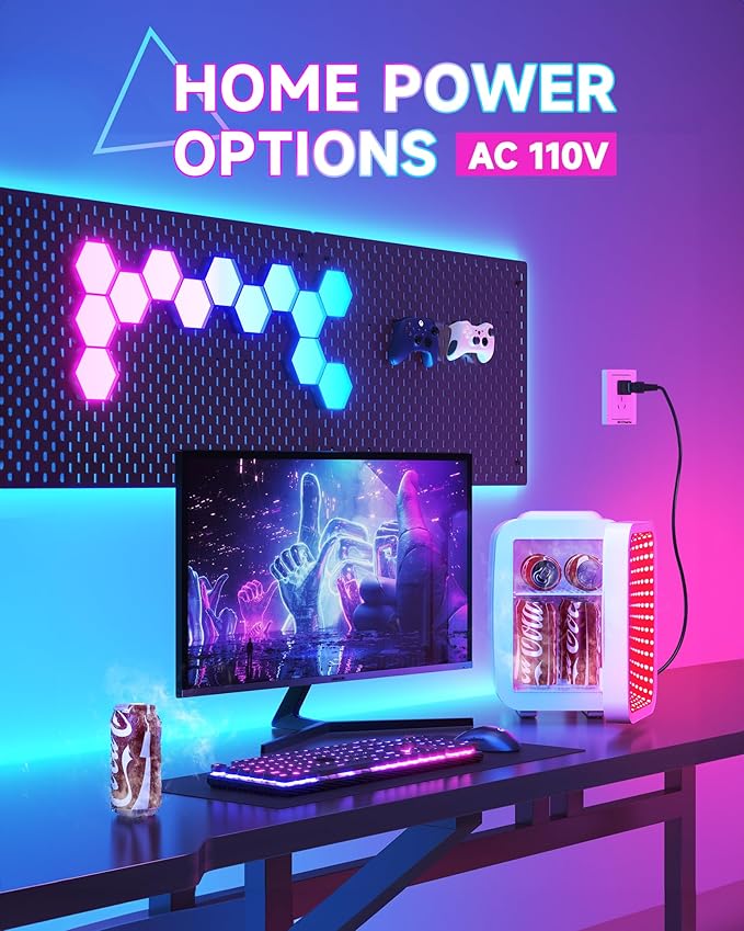 Mini Fridge, 4 Liter/6 Cans Small Refrigerator With Dimmable LED Light,AC/DC Portable