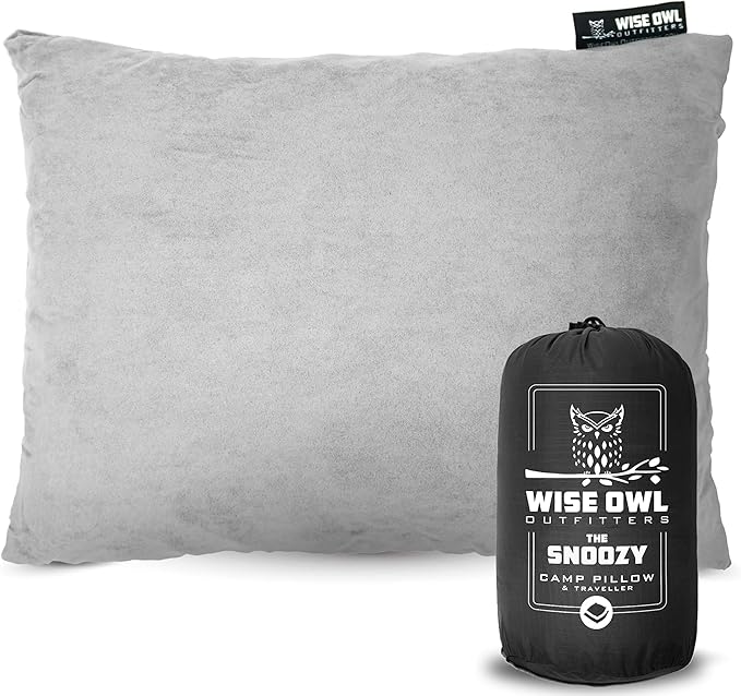 Wise Owl Outfitters Camping Pillow - Camping Essentials and Travel Pillow for Airplanes, Camping