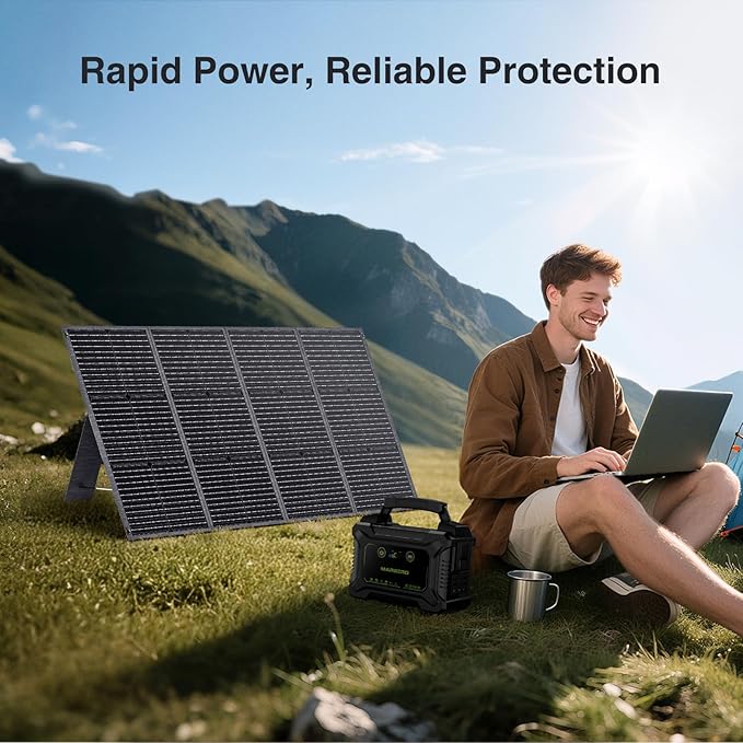 MARBERO 200W Portable Solar Panel for Power Station & DC Devices 200 Watt Foldable Solar Charger