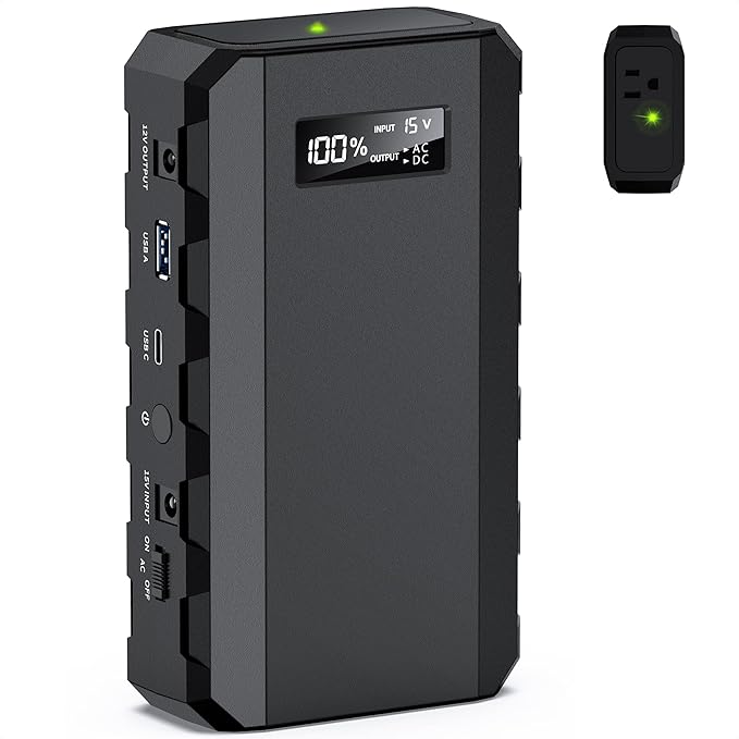 Apowking Power Bank with AC Outlet,65W Portable Laptop Battery Bank Fast Charging,88.8Wh/24000mah