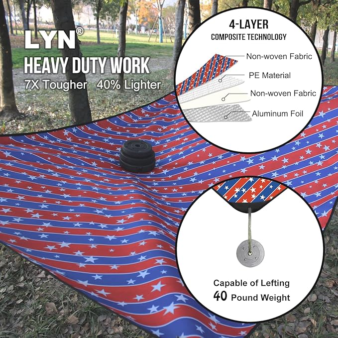 LYN Heavy Duty Emergency Blanket Survival Gear Waterproof Insulated Blanket Emergency Tarp for