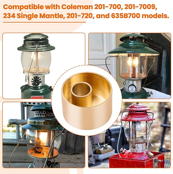 Kerosene Lantern Preheater Cup for Coleman Lanterns - Brass Lantern Accessory, Fits Coleman Lantern