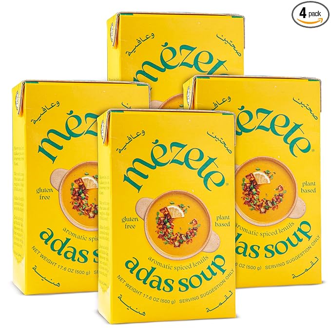 Mezete All-Natural Lentil Soup | Traditional Middle Eastern Recipe | Heat & Serve | Gluten-Free |