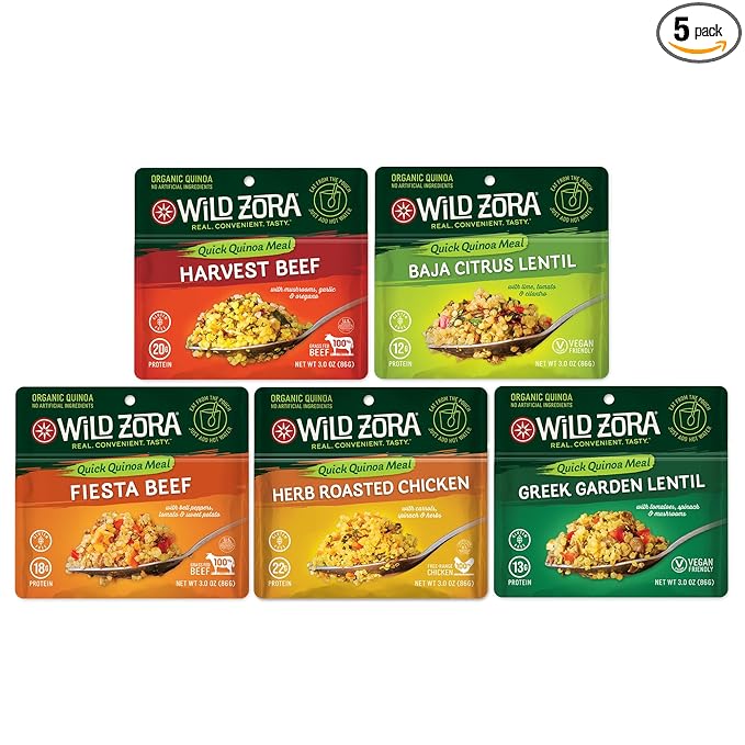 Wild Zora Organic Quinoa Bowls - Quick Prepared Meals, Instant Tasty Bowls, Pantry Staples