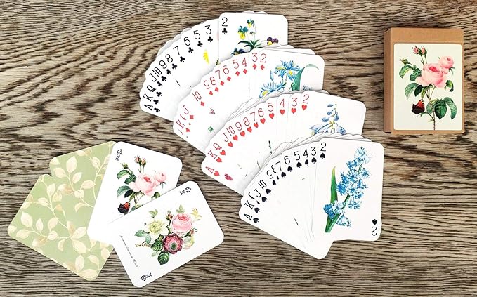 Flowers Roses Playing Cards (Poker Deck 54 Cards All Different) Vintage Graden Flowers Roses