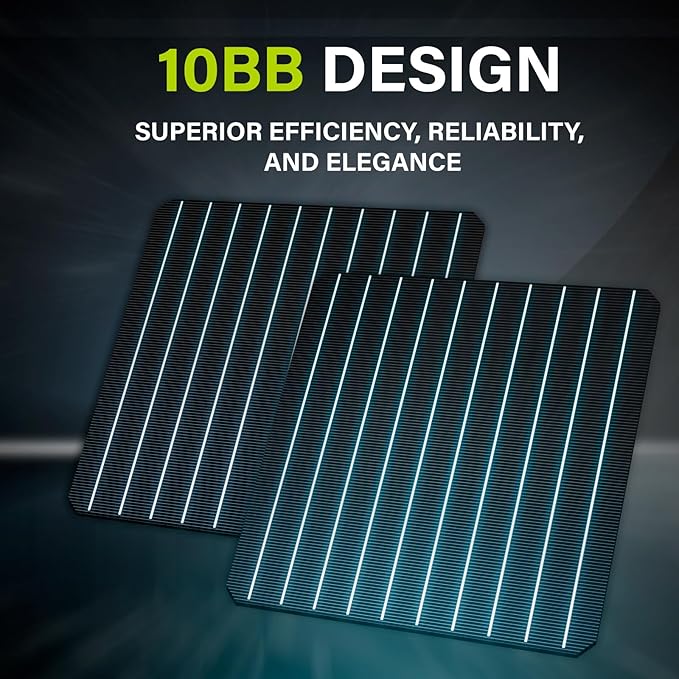 Newpowa 10BB Cell 200W Monocrystalline 200 Watt 12V Solar Panel High Efficiency Mono Module RV