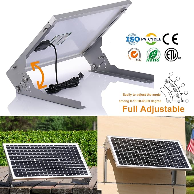 SUNER POWER 30W 12V Solar Battery Charger Maintainer, Built-in Smart MPPT Charge Controller