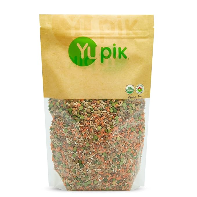 Yupik Organic Sunny Soup Mix with Lentils & Green Peas, 2.2 lb (35.2 oz), Non-GMO, Vegan, Kosher