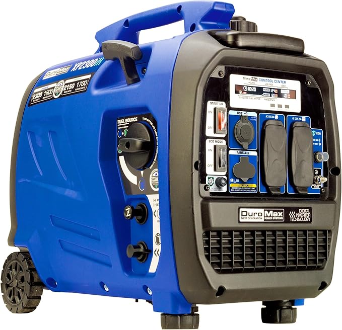 DuroMax XP2300iH 2,300-Watt Dual Fuel Portable Digital Inverter Generator - Gas & Propane, RV &