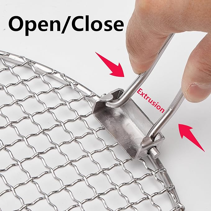RROMATELX Small Folding Camping Grillï¼?04 Stainless Stee Portable Camping Stove，Campfire