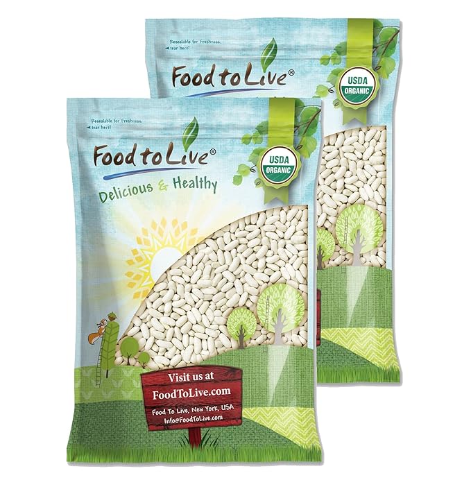 Food to Live Organic Cannellini Beans, 25 Pounds ??Non-GMO, Dried White Kidney Beans, Sproutable