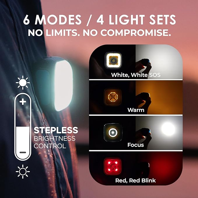 MEOLIGHT 500 Lumen Light for Running, Dogs, Walking - Wearable Flashlight Chest LED Safety Light