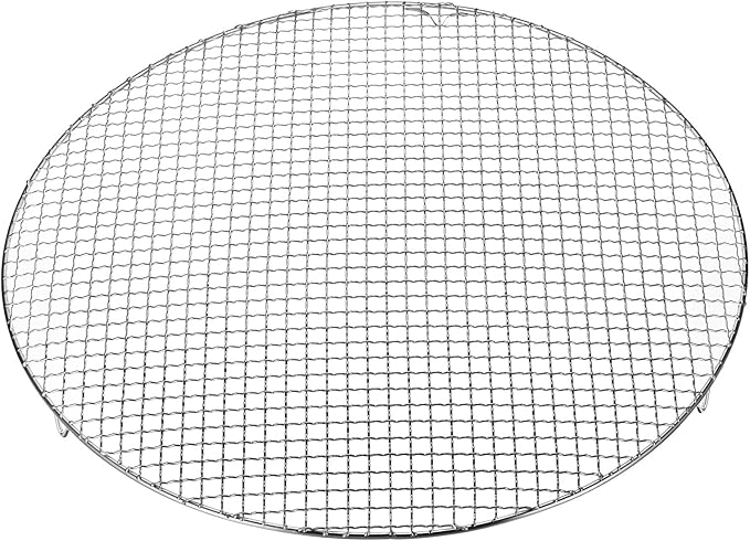 HARFINGTON Round Cooking Rack 19.7-inch Stainless Steel Cross Wire Barbecue Grill Net with 20mm