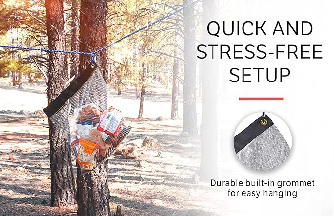Rodent Proof Bear Bags - Ultralight Stainless Steel Mesh Bag for Camping Food Storage - Sturdy and