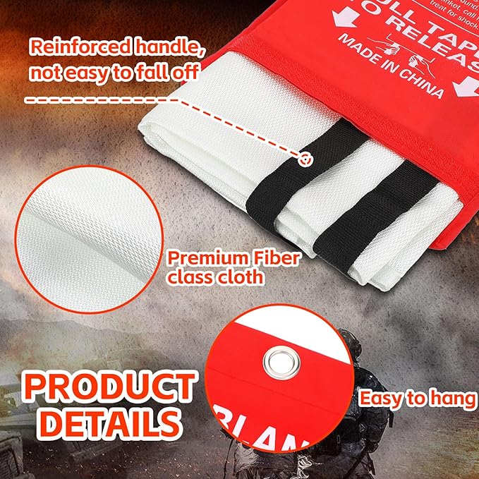 Macarrie 30 Pack 39??x 39??Fire Blanket Emergency for Home and Kitchen Safety Suppression Blanket