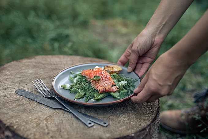 Barebones 8 Inch Salad Plate - Set of 2 Salad Plates - Enamelware Plates - Durable Kitchen or